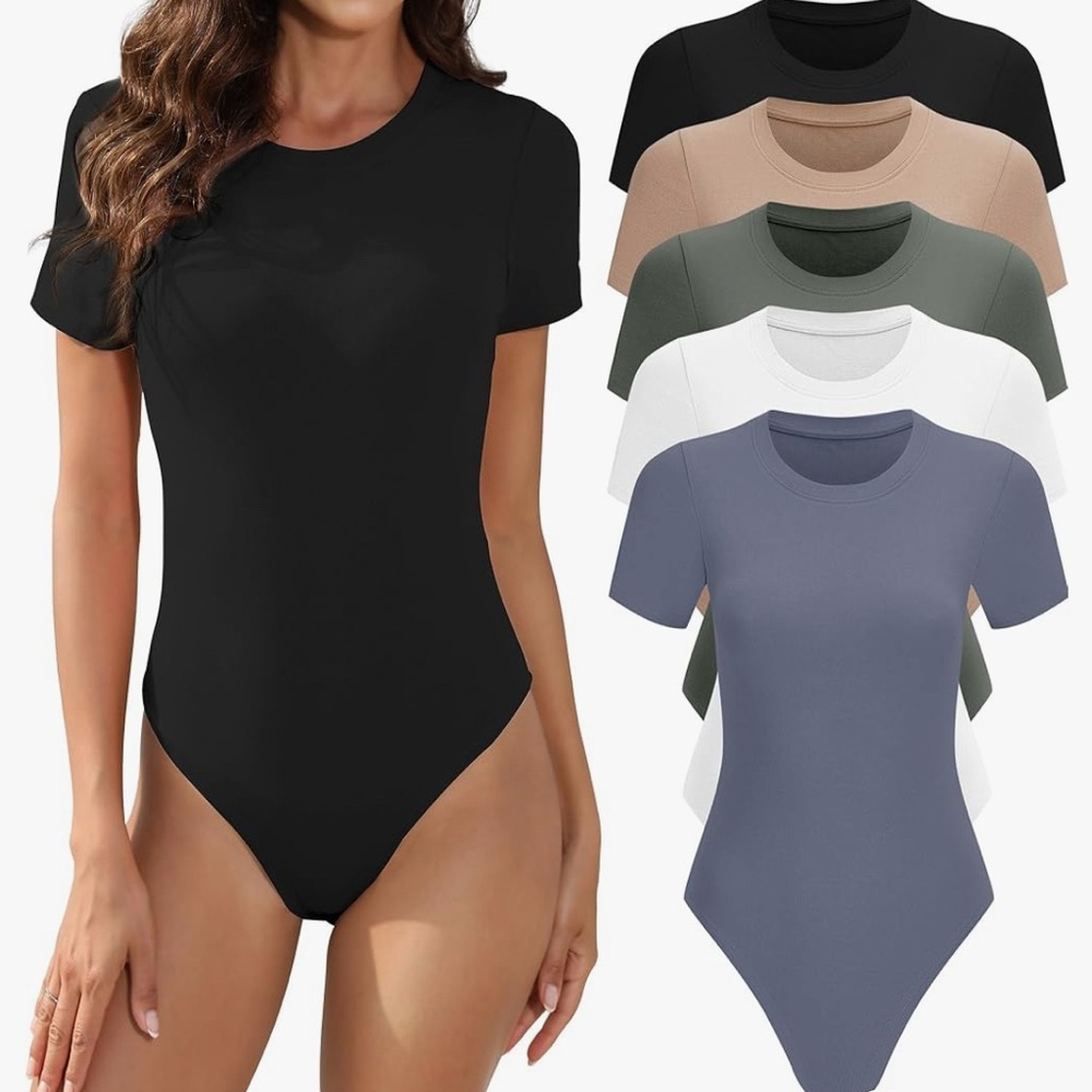 Elegant Black Short Sleeve Bodysuit